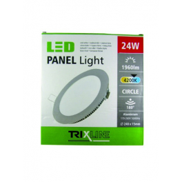 TR LED panel 24W menyezetre kerek 4200K 2016lm 240x25mm